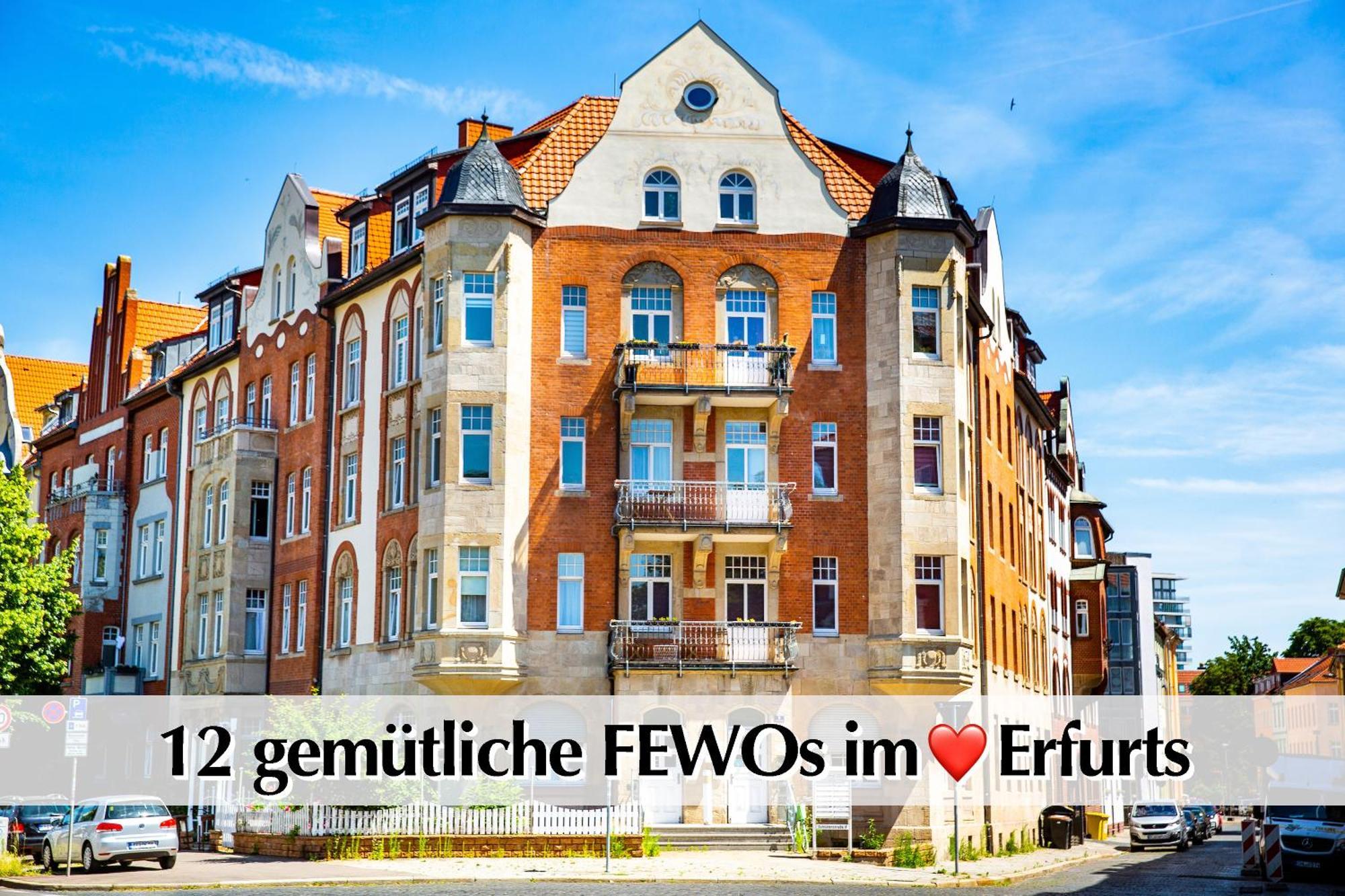 12 Fewos Im Jugendstilhaus Mit Aufzug, Terrasse, Kingsize-Bett, Smart-Tv, Etc Erfurt Esterno foto